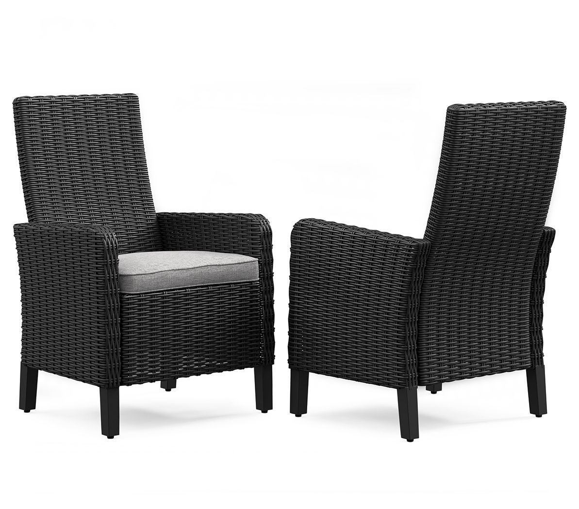 Beachcroft - Arm Chair With Cushion (Set of 2) - Black / Light Gray - Black