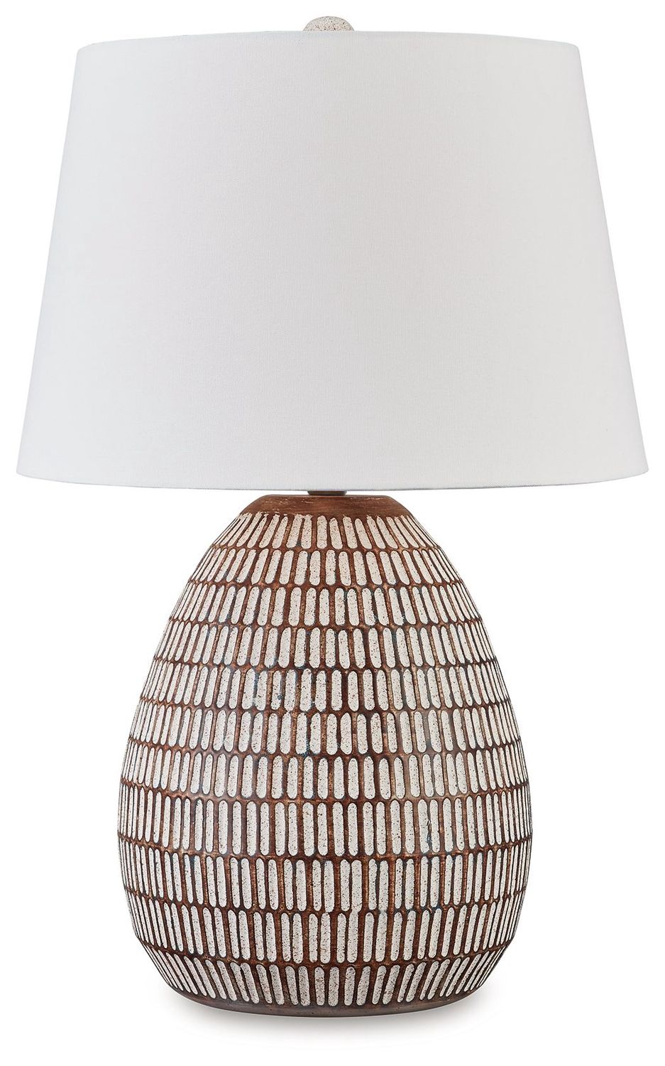 Darrich - Metal Table Lamp - Beige / White