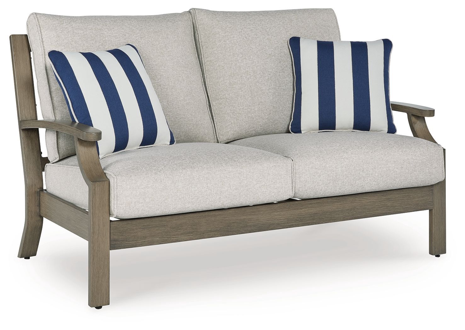 Rainier Ranch - Loveseat With Cushion - Brown / Beige