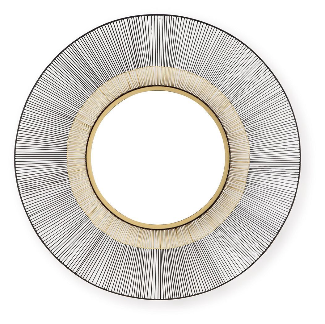 Dallmen - Accent Mirror - Black / Gold Finish