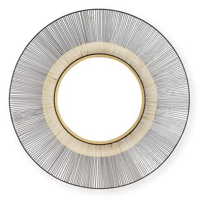 Dallmen - Accent Mirror - Black / Gold Finish
