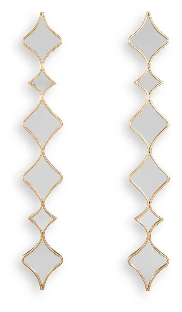 Harriswood - Accent Mirror Set (Set of 2) - Gold Finish