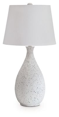 Wyattford - Metal Table Lamp - White / Black