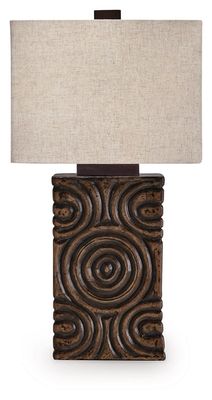 Heathbury - Paper Table Lamp - Antique Brown