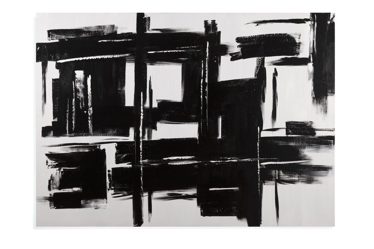 Building Blocks Canvas Art - Black