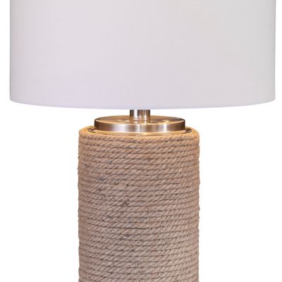 Lakeland - Table Lamp - Light Brown / White