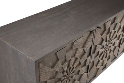 Adrienne - Server - Sandblasted Dark Brown &amp; Antique Gold Metal