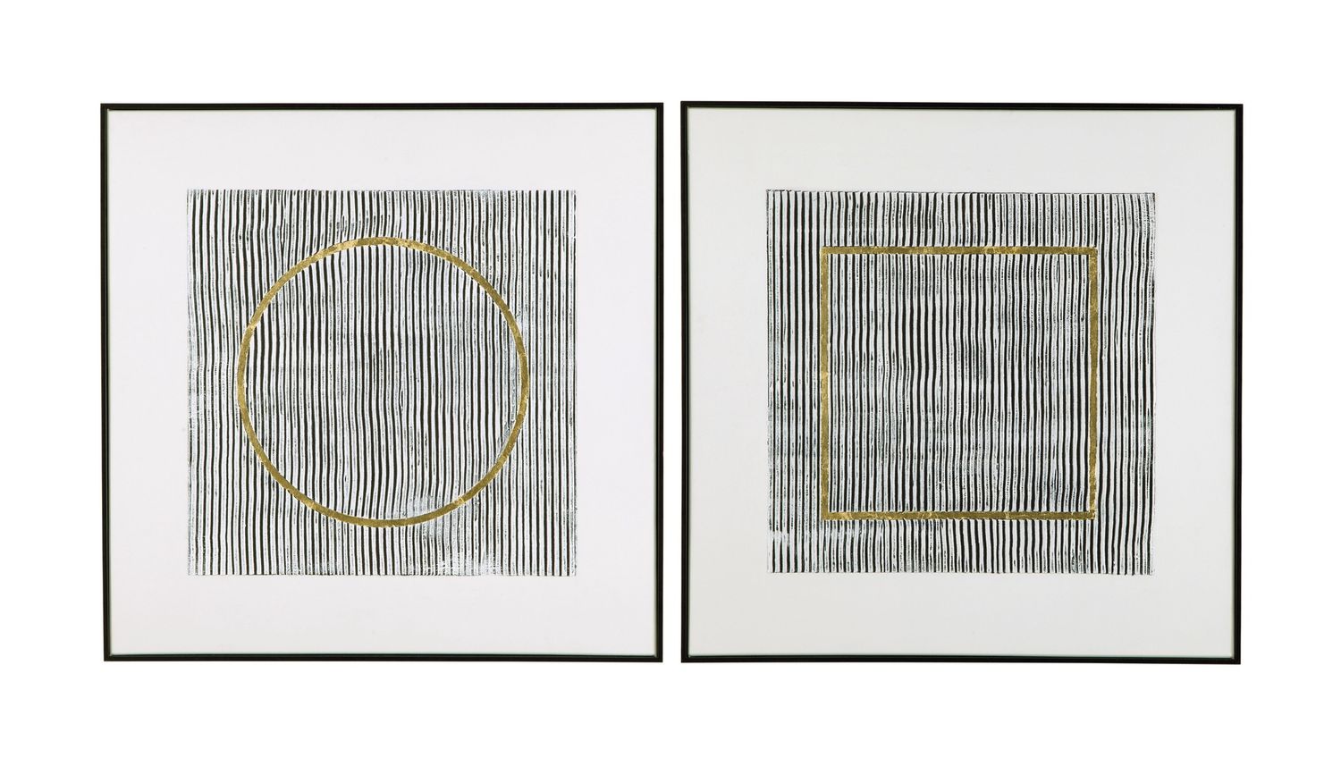 Graphite Canvas Art (Set of 2) - White
