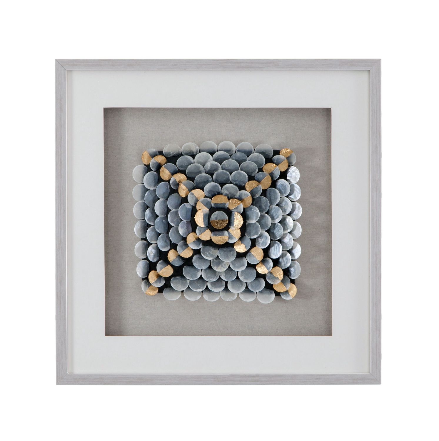 Roselle Canvas Art - Pearl Silver