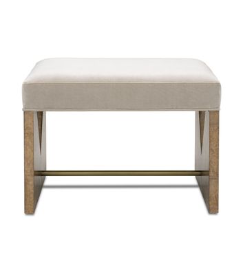 Laurent - Accent Stool - Brown Ash Burl / Gray