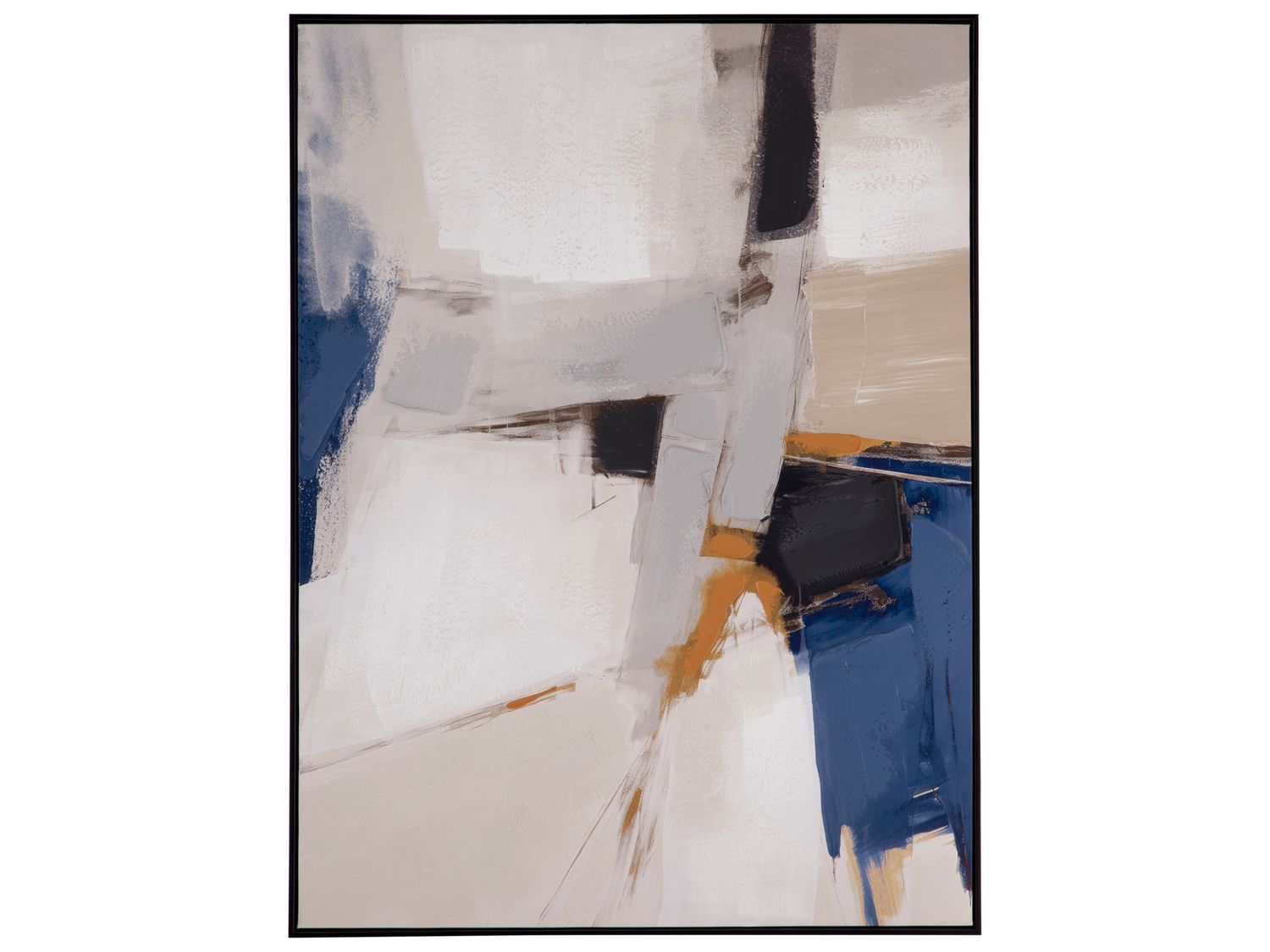 Denisa II Framed Canvas - Beige / Blue