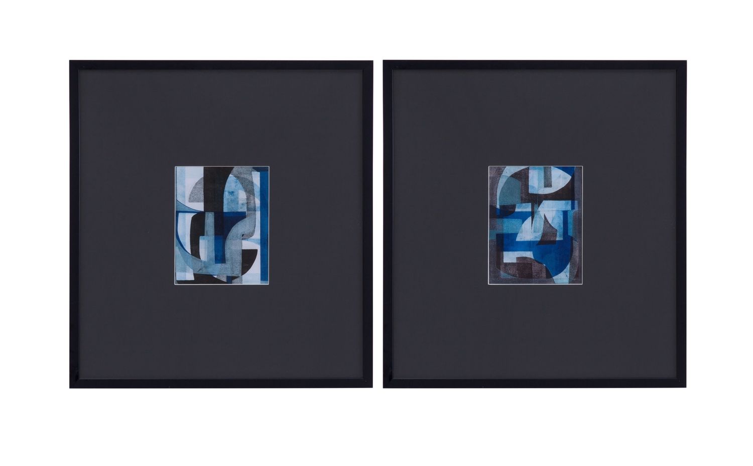 Leo Framed Print (Set of 2) - Black / Blue