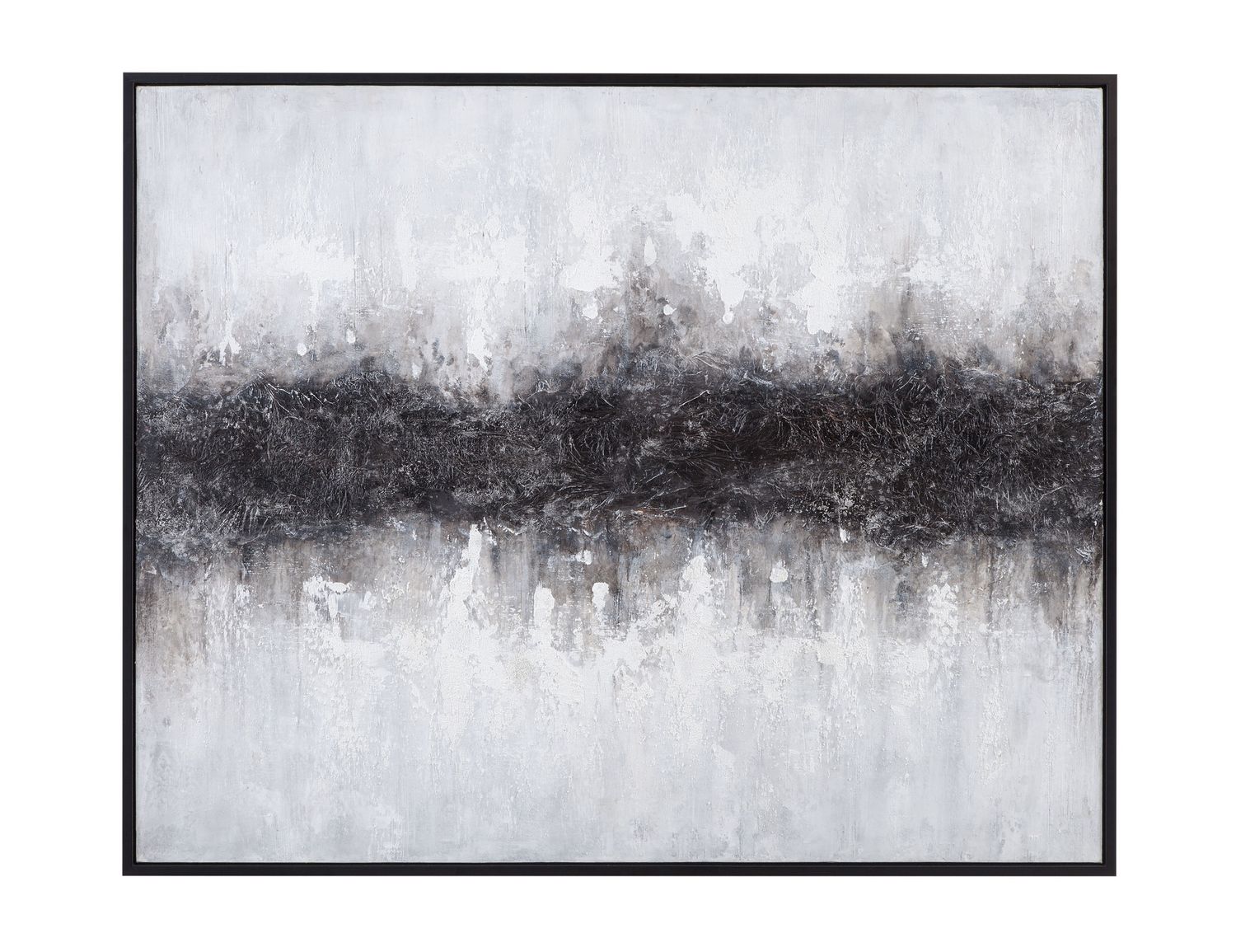 Divided Framed Canvas - Gray / Black