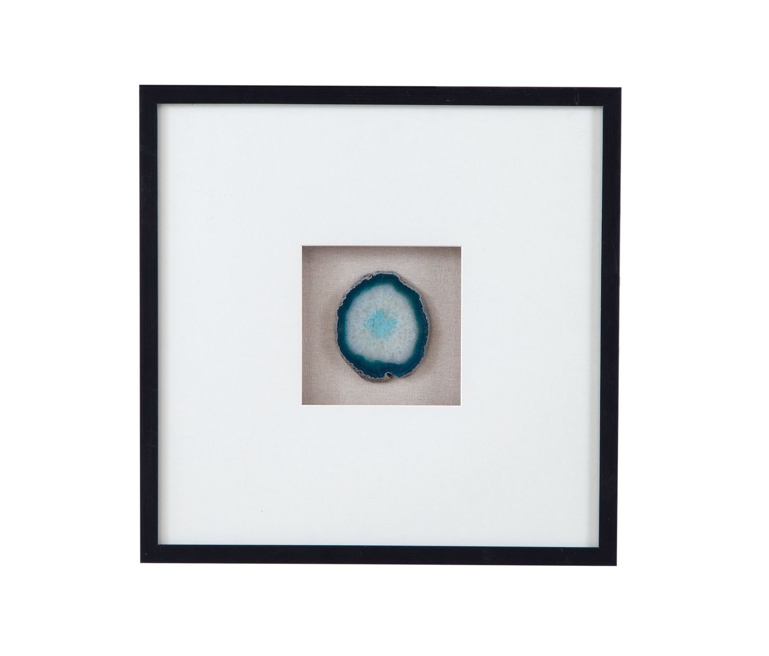 Crystal Geode Wall Art - Blue / White