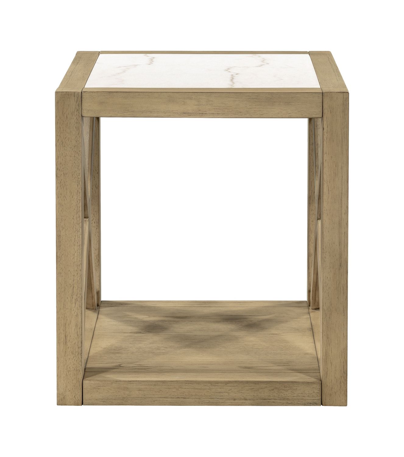 Holden - Square End Table - Rustic Blonde