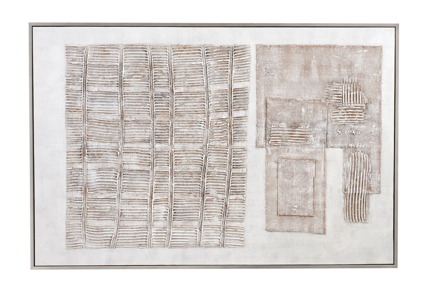 Counted Days Framed Canvas - Beige / White