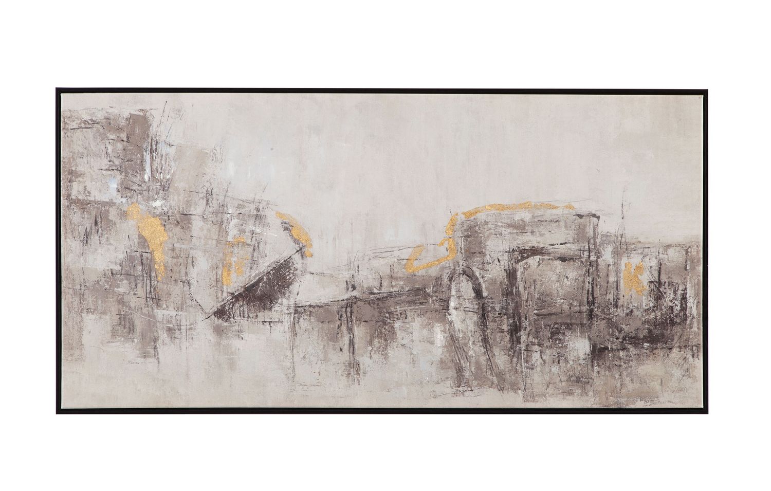 About Town Framed Canvas - Gray