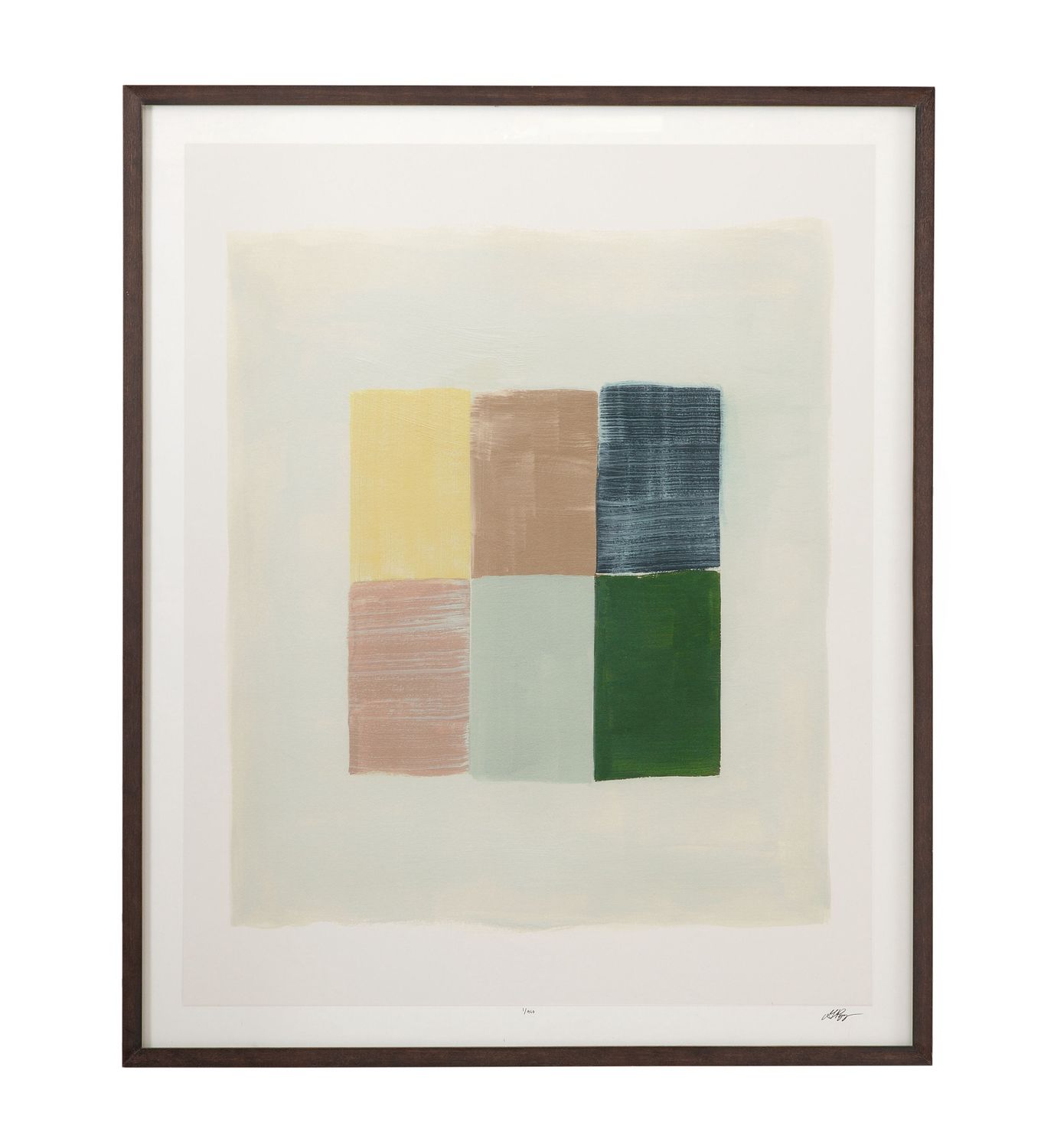 Sunny Patchwork II Framed Print - Gray