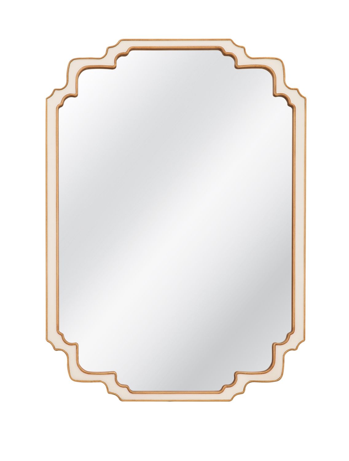 Wilmot - Wall Mirror - Cream / Antique Gold Leaf