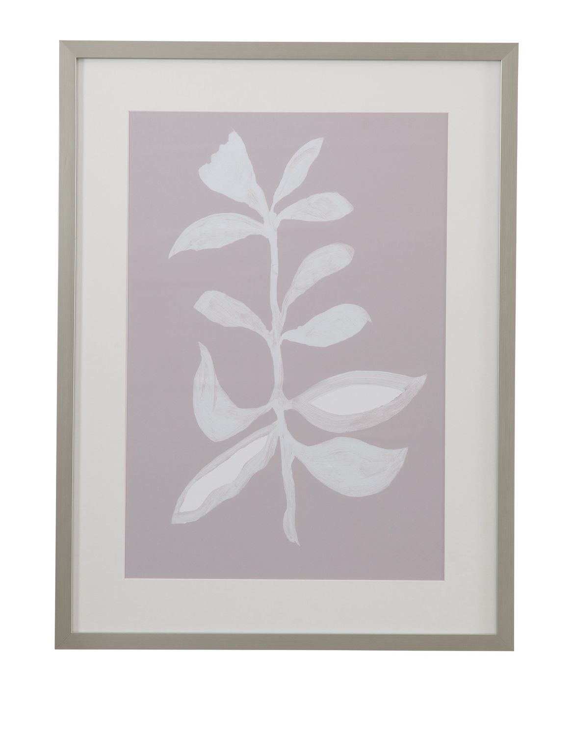 Fresh Leaves II Framed Print - Gray