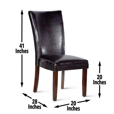 Hartford - Bonded Chair - Brown - Dark Brown