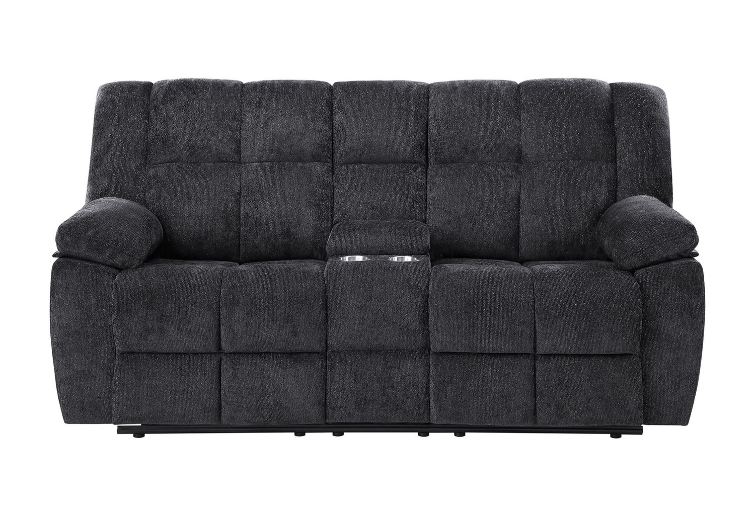 U6000 - Console Reclining Loveseat - Black