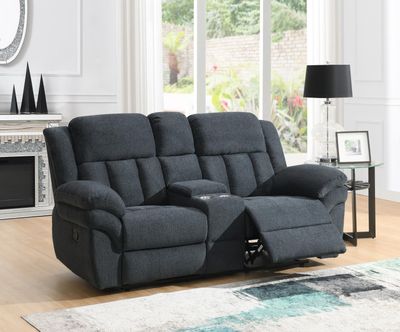 U179 - Motion Loveseat - Charcoal Gray