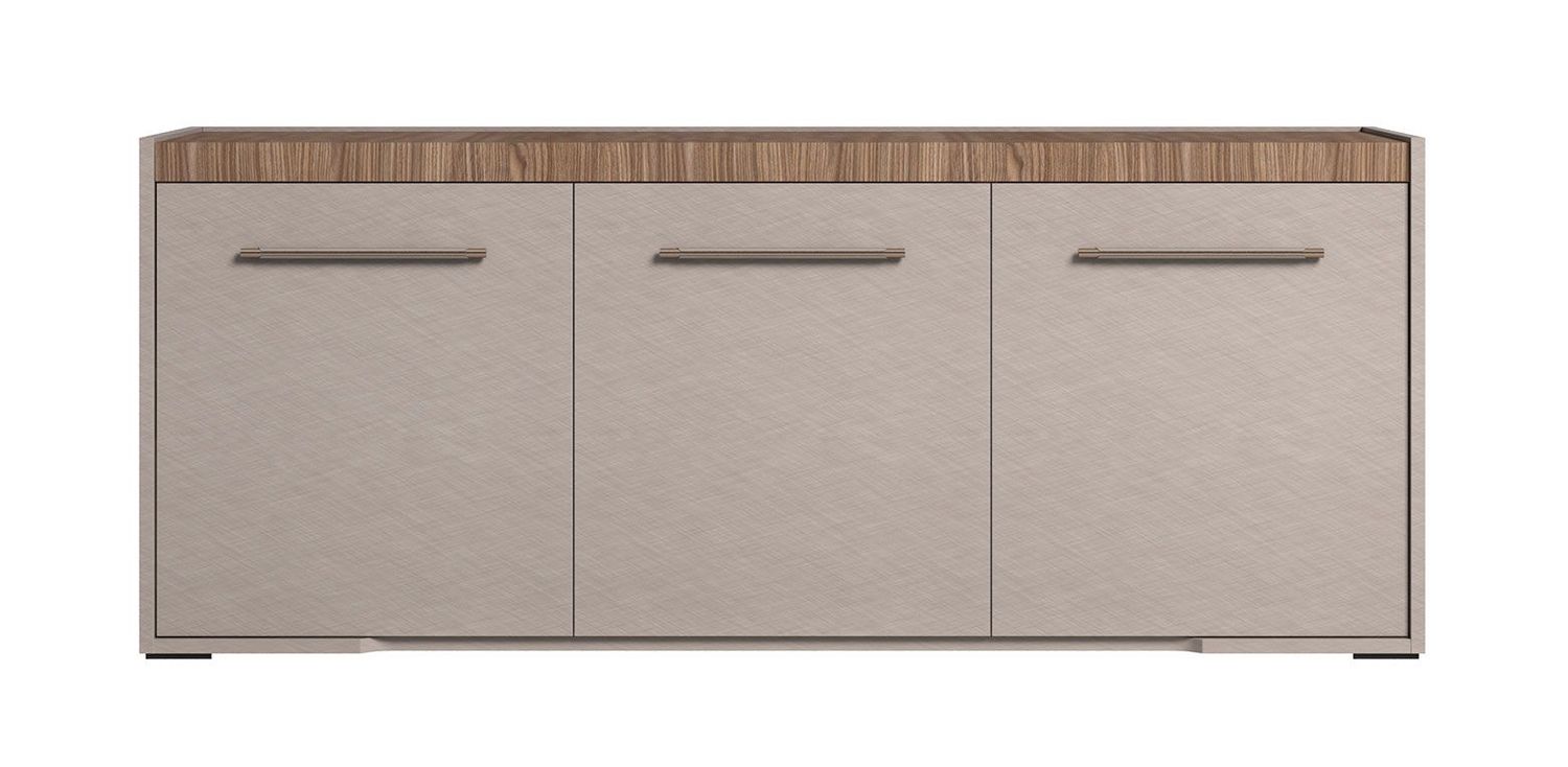 Nora - 3 Door Buffet - Beige / Light Brown