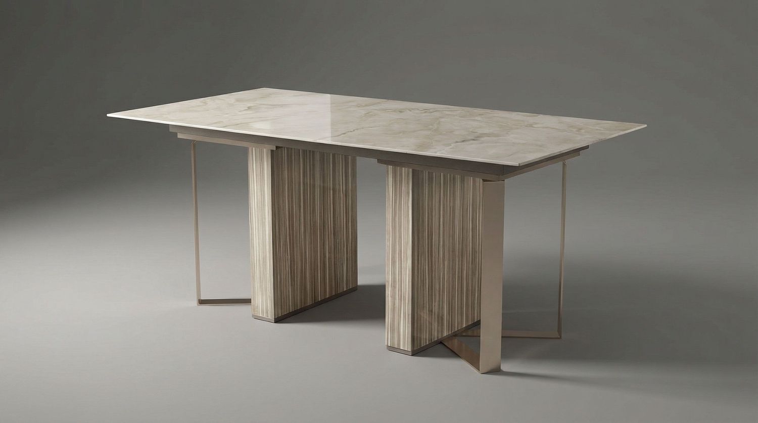 Luce - Dining Table - Beige / Light Brown