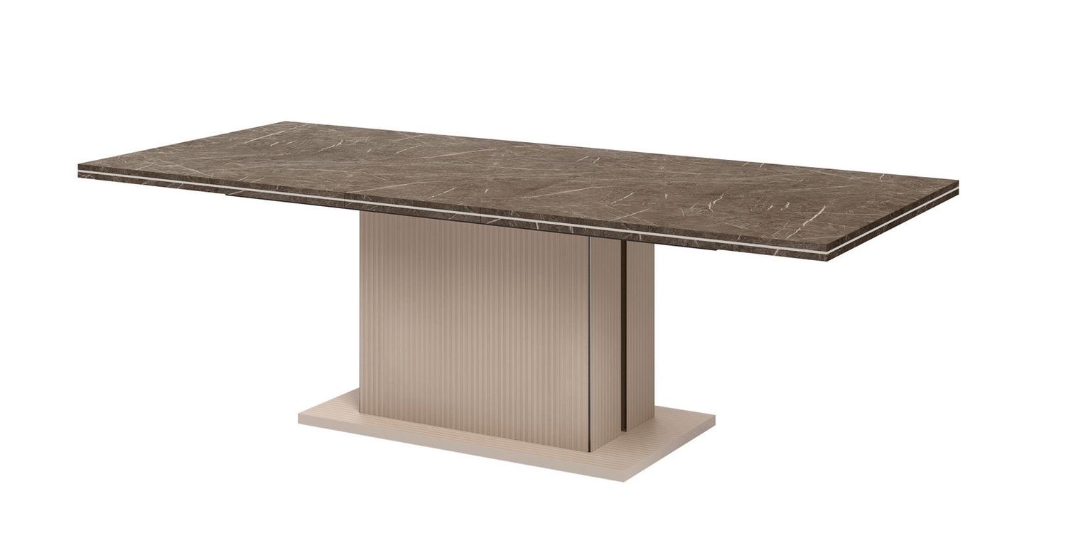 Fidia, Aris - Dining Table - Beige / Dark Brown