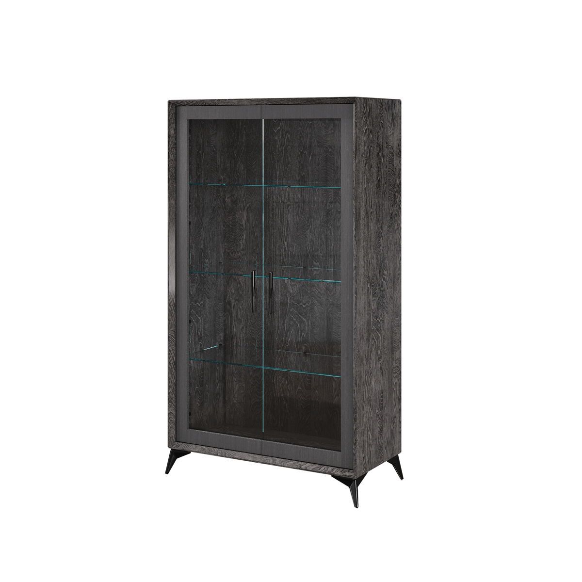 Krystal - 2 Door Vitrine - Black