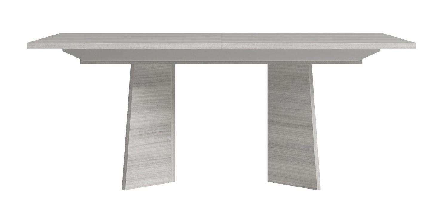 Mia - Dining Table - White / Gray / Silver