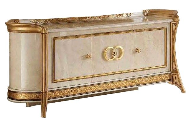 Melodia - 3 Door Buffet - Beige / Gold