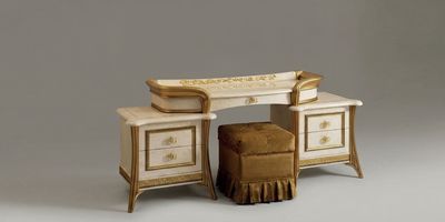 Melodia - Vanity Dresser - Beige / Gold