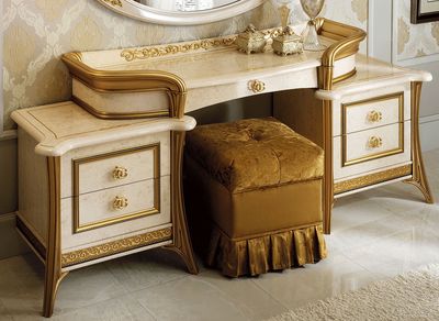 Melodia - Vanity Dresser - Beige / Gold