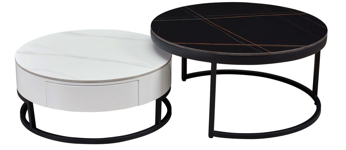 B038 - Coffee Table - White / Black