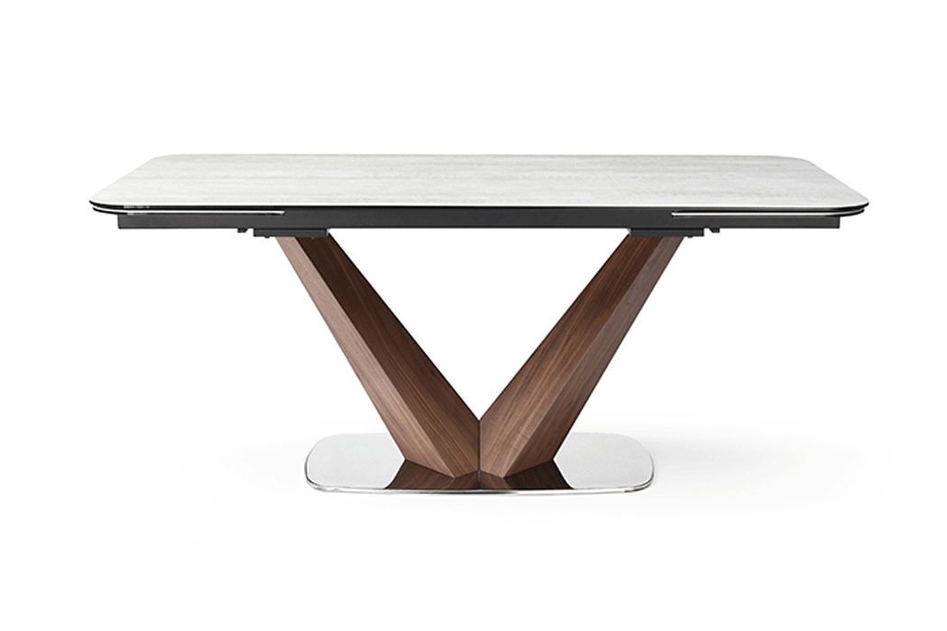 9188 - Dining Table With Extensions - White