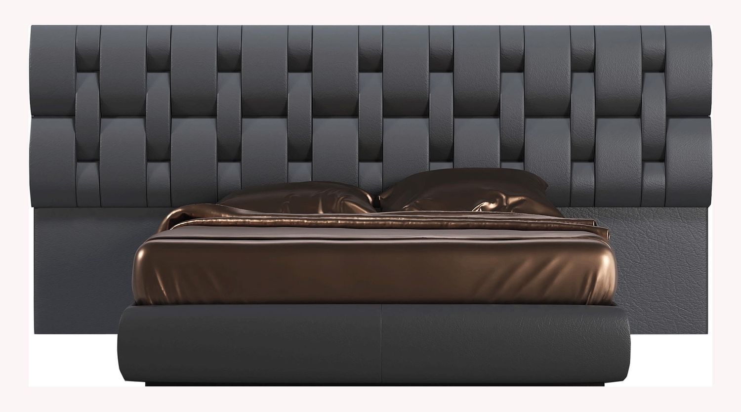 Emporio - Queen Size Bed - Black - Black / Queen