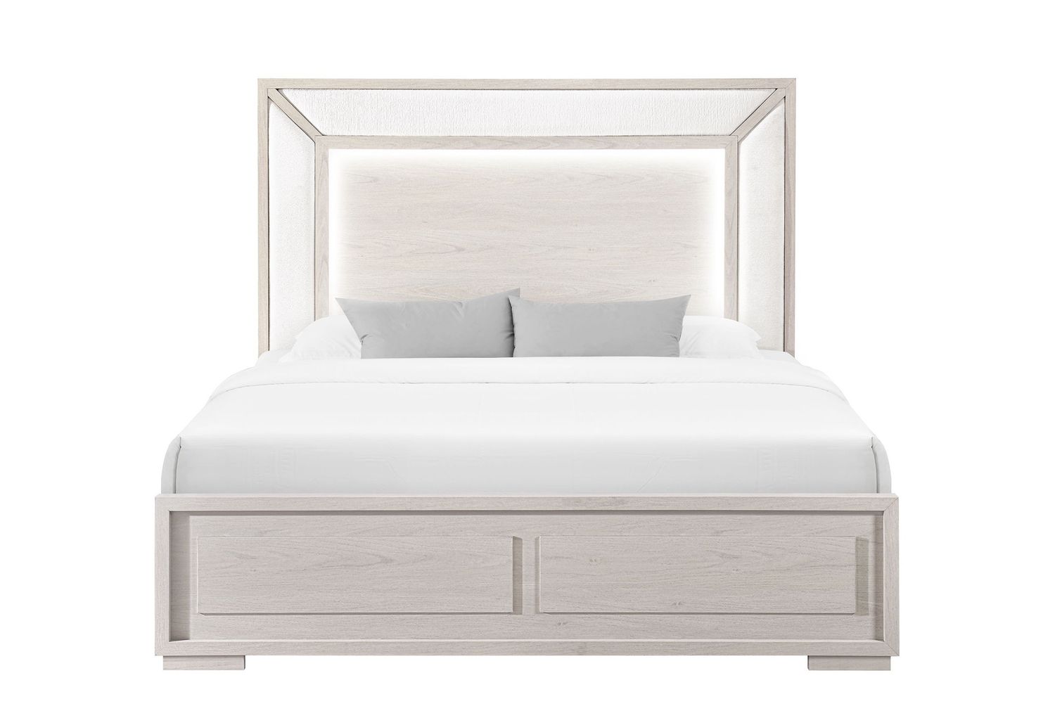 Clara - Queen Bed With LED - Beige