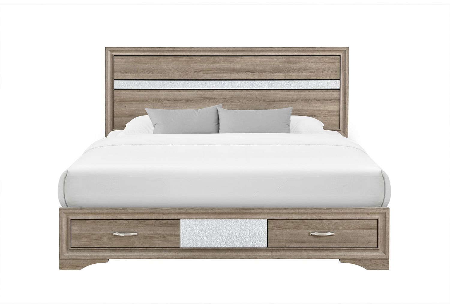 Seville - King Bed - Brown / Natural