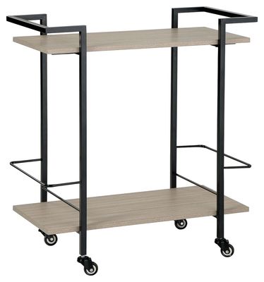 Waylowe - Bar Cart - Brown / Black - Dark Brown