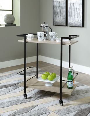 Waylowe - Bar Cart - Brown / Black - Dark Brown