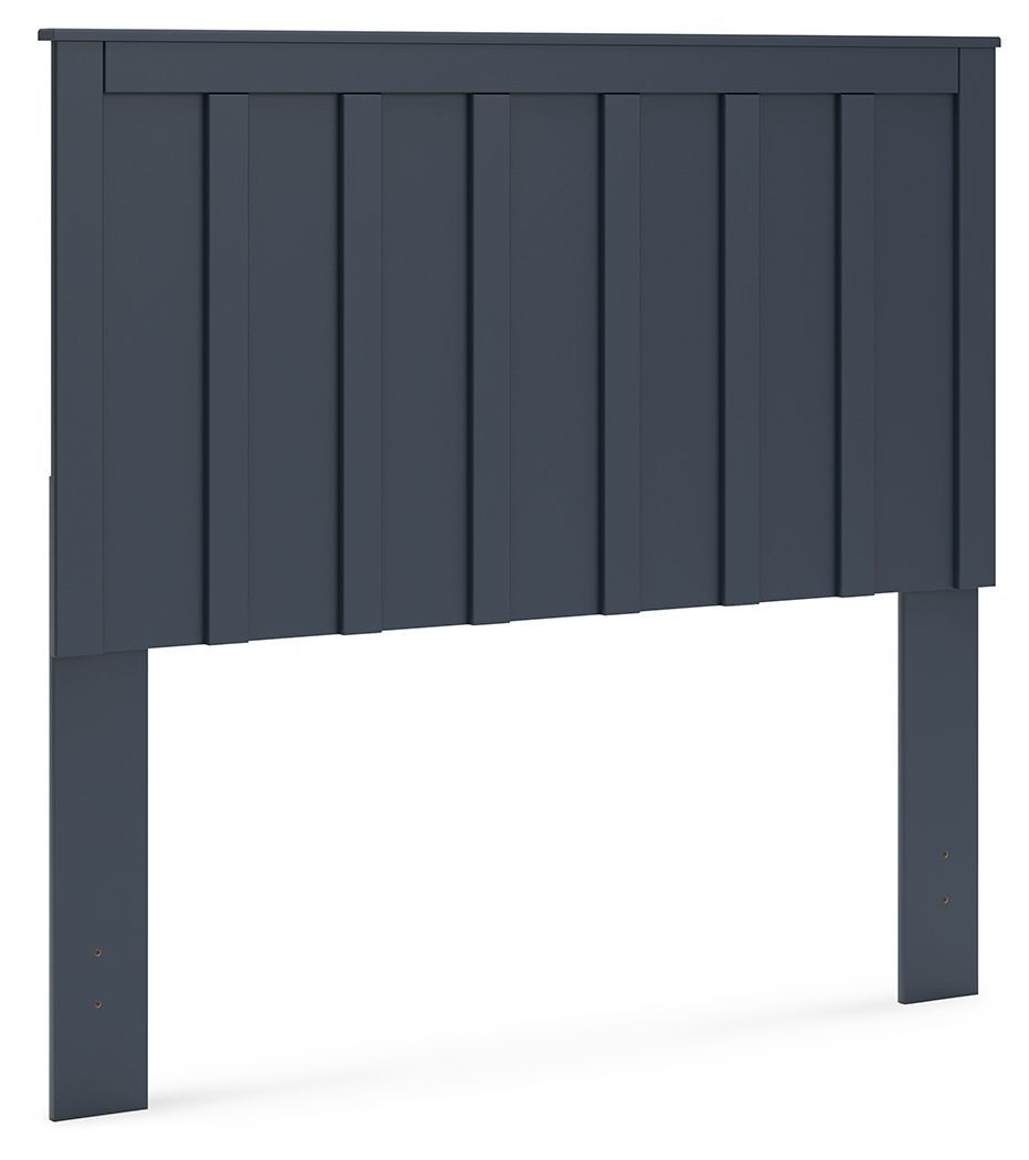 Simmenfort - Panel Headboard, Color: Blue, Size: Full