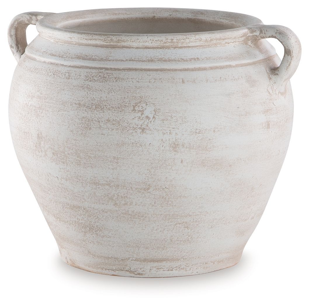 Meadie - 9" Vase, Color: White