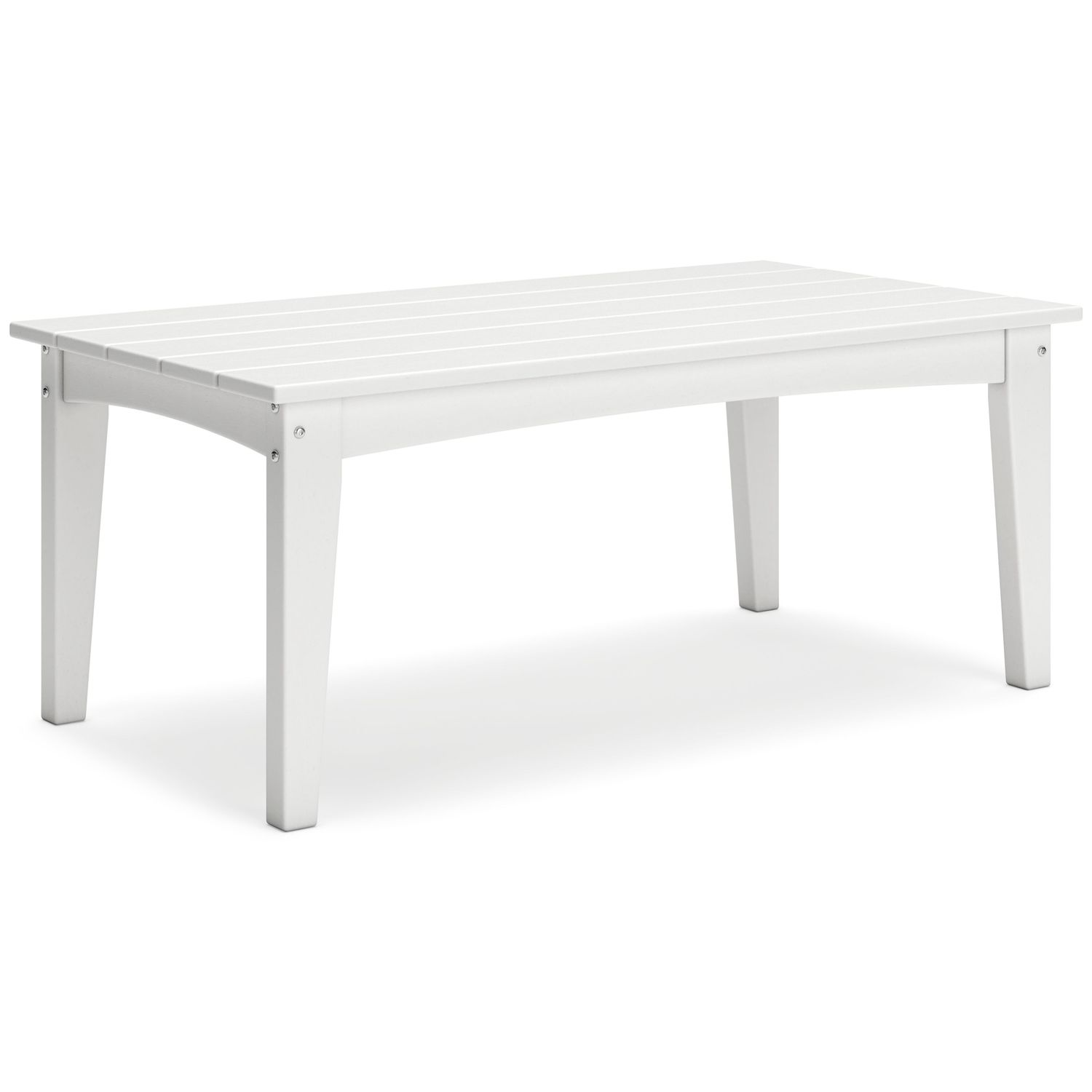 Hyland Wave - Rectangular Cocktail Table, Color: White