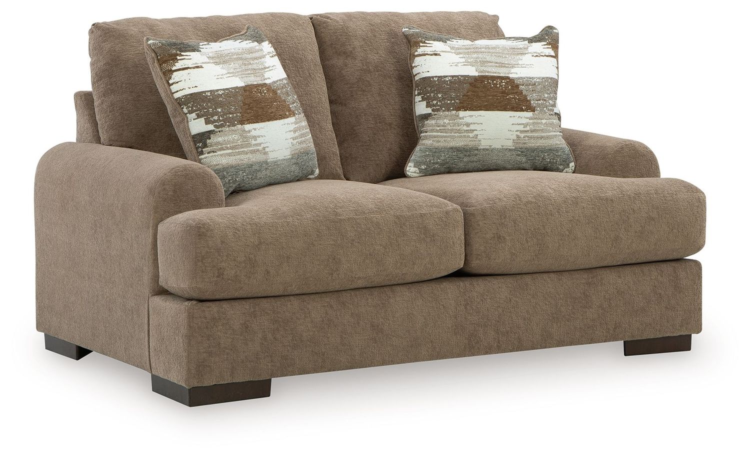 Jayne Park - Loveseat, Color: Light Brown