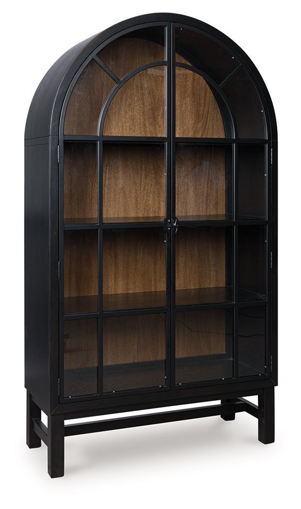 Greddinton - Display Cabinet, Color: Black