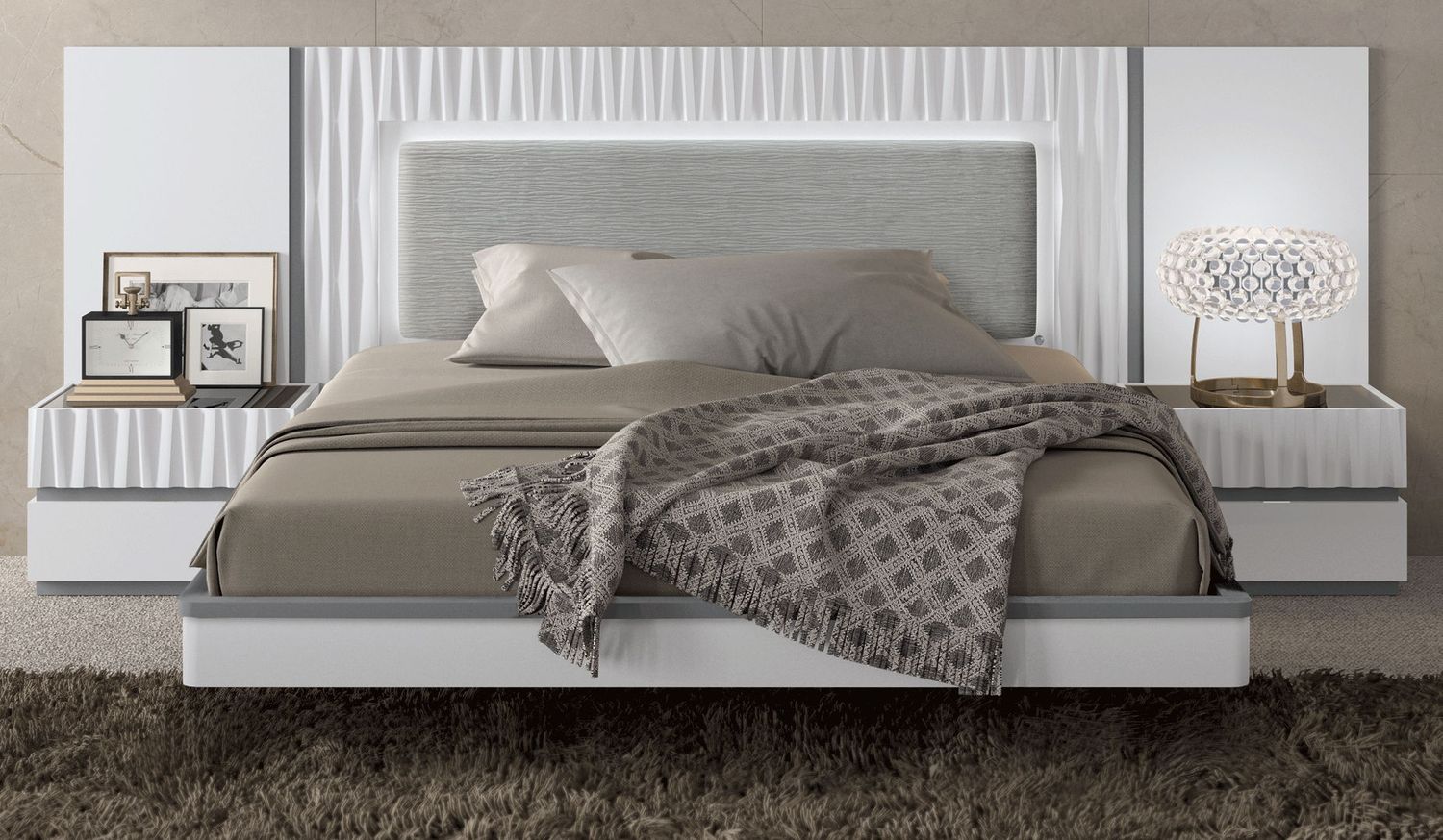 Marina - Bed, Color: White, Size: King