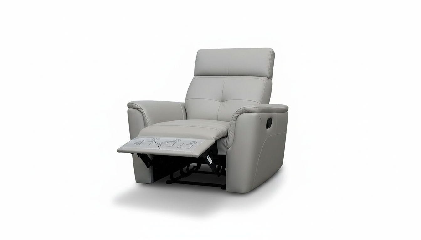 8501 - Chair With Manual Recliner, Color: Gray