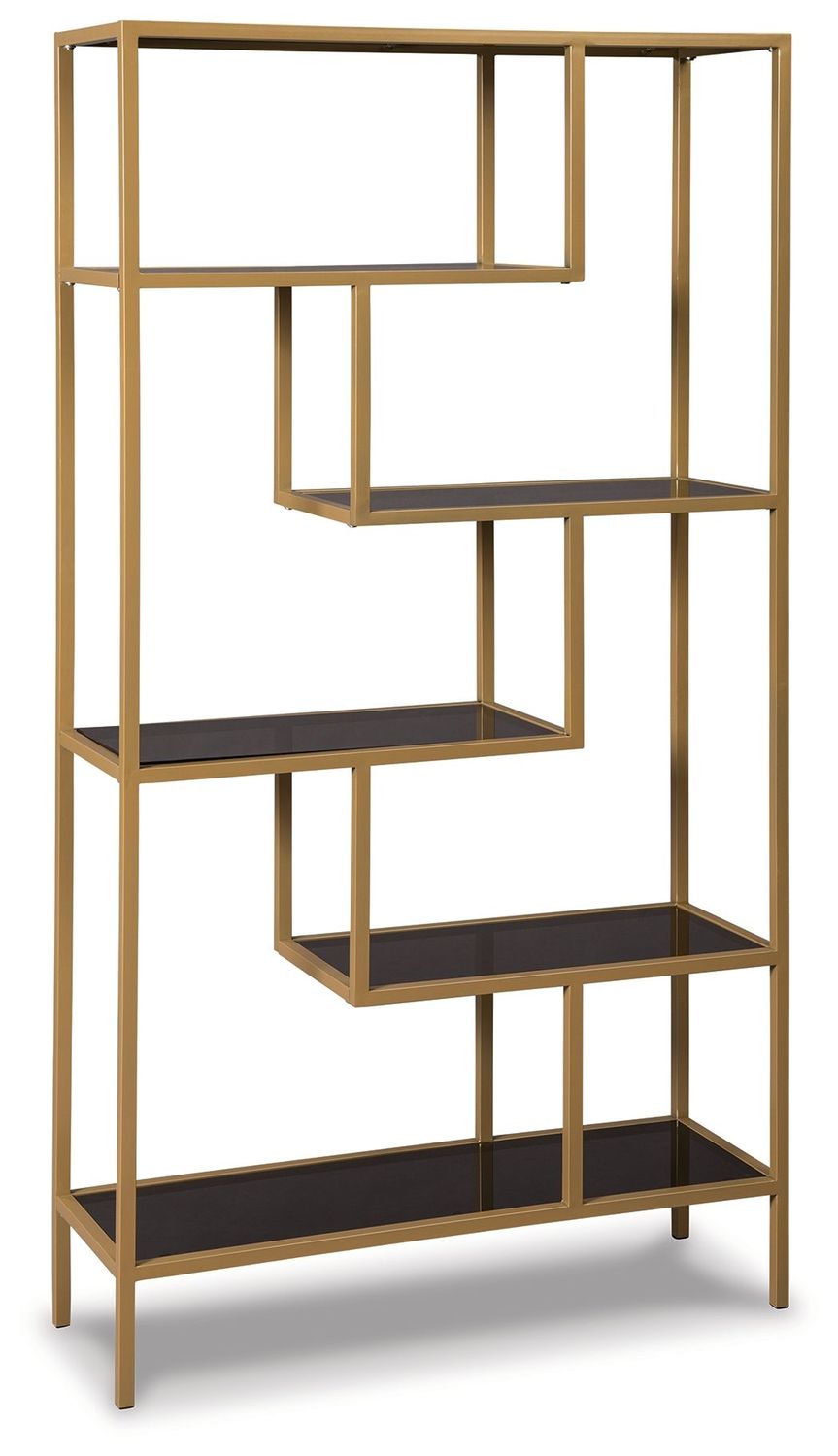 Frankwell - Bookcase, Color: Gold, Material: Glass